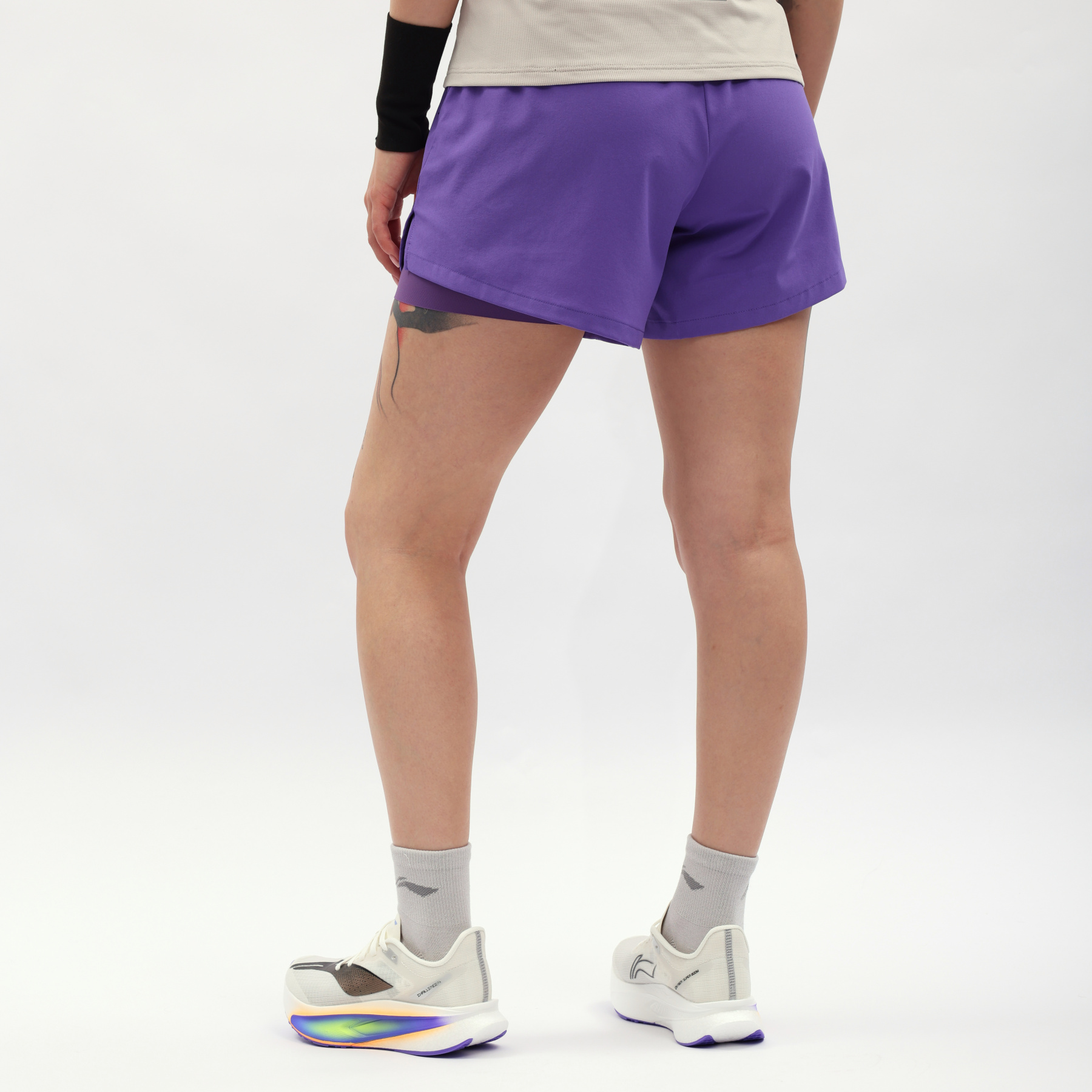 AKSW602-2 Брюки спортивные Trail Running фиолетовый